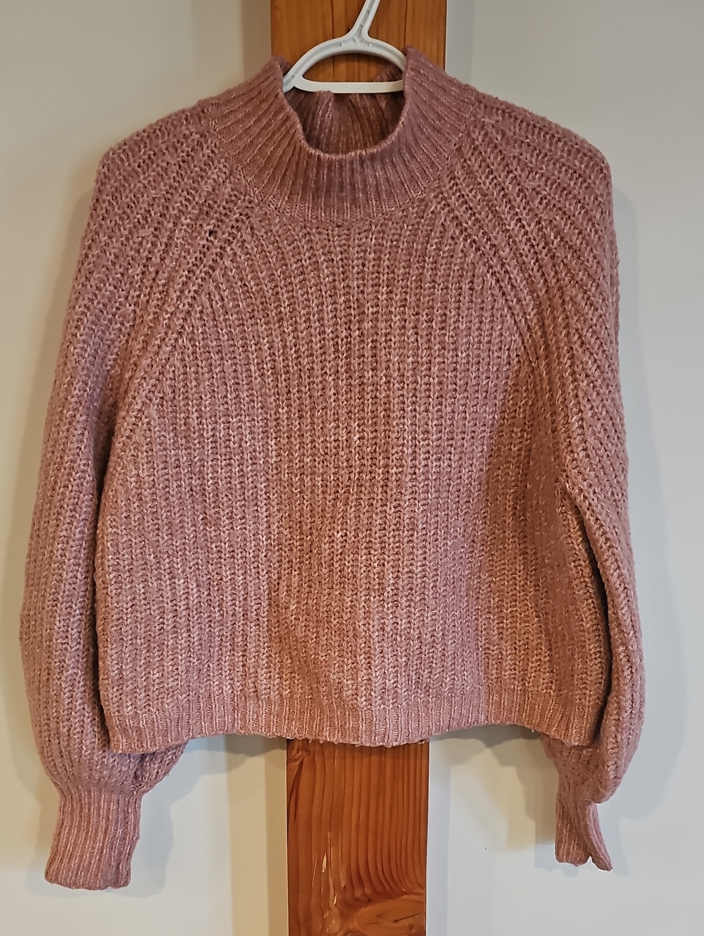 Women's ZARA Chunky Mock Neck Sweater - Dusty Rose